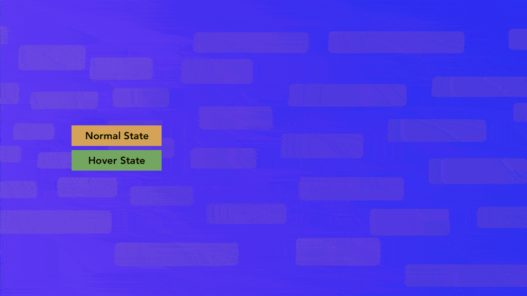 An animation presenting button states as part of a working button, demonstrating a hover interaction.